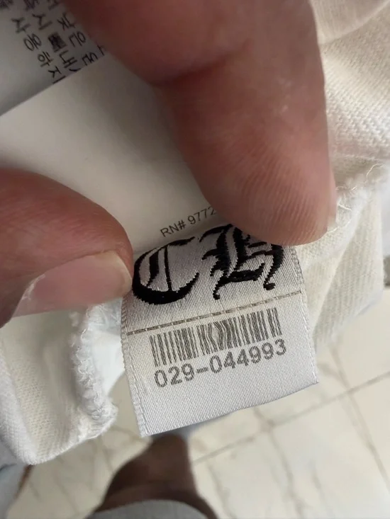 Chrome Hearts White Pocket Short Sleeve Tee with Black Logo - Picture 8 of 8